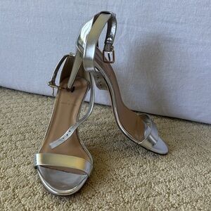 Silver J crew Collection Heels